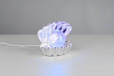TRIO Reality R57731106 SHELLY dekoračná stolná lampička v140mm SMD LED 0,8W/15lm RGB chrómová