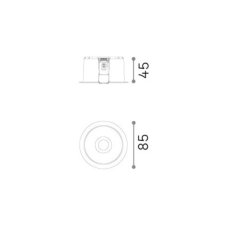 Ideal lux 344874 TAG zápustné svietidlo D85mm LED 7W 750/640lm 4000K biela