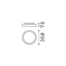 Ideal lux 341149 FLY stropné svietidlo D350mm LED 18W 1800/1350lm 2700K IP40 biela