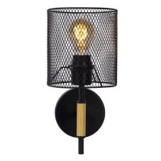 LUCIDE 45259/01/30 BASKET nástenné svietidlo 1xE27/40W čierna/Wood