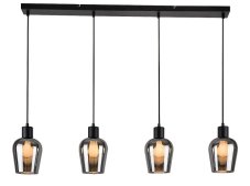 RABALUX 72271 Florian závěsné svítidlo 4xE27 matná černá, kouřová