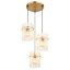 GLOBO 15698-3HRM GORLEY závesné svietidlo D470mm 3xE27 zlatá, biela