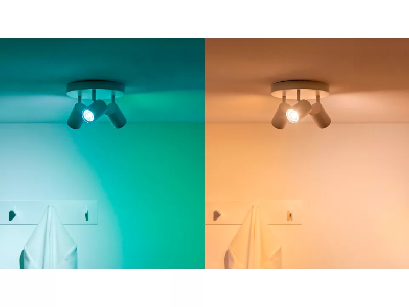 Philips Wiz Colors 8720169076662 LED žárovka GU10 PAR16 4,7W/345lm 2200-6500K+RGB 3-set