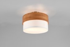 TRIO 611500201 SEASONS stropní svítidlo 2xE14 D300mm matný nikl, bílá, drěvo