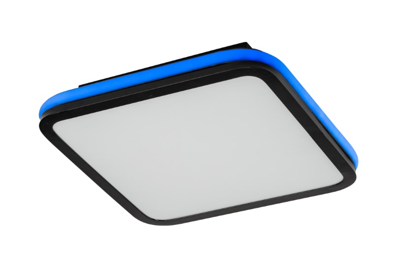 RABALUX 71399 Serkan stropní svítidlo LED 43W/2600lm 3000-6500K černá, bílá, stmívatelné, dálkový ovladač