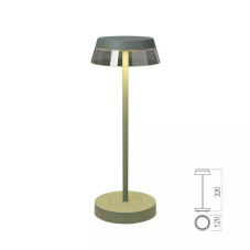 REDO 90309 ILUNA exeriérová stolní lampa SMD LED 2,5W 145lm-150lm 2700K-3000K IP65 zelená