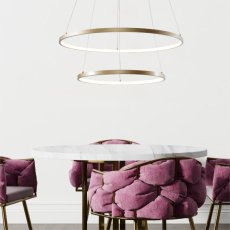 LED závesné svietidlo 2500 lm 3000+4000+6000K zlaté Zuma Line BRENO 18140GD-2