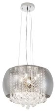 Rabalux 3599 Ninelle závesné svietidlo krištáľové 6xG9 chrómová, dymové sklo