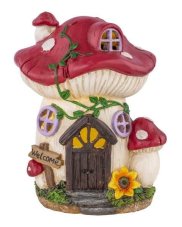 GLOBO SOLAR 33558P dekorativní solární svítidlo domeček muchomůrky V190mm LED 0,06W 3000K IP44,  včetně baterie 1xAA Ni-Mh 200mAh 1.2V