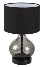 RABALUX 74034 Pirelo stolná lampička D200mm 1xE14 dymová, čierna