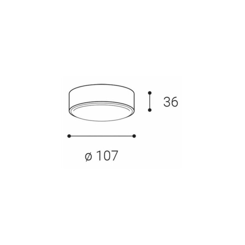 LED2 5131731 ROLO exteriérové stropné svietidlo LED D107mm 6W/420lm 3000K IP65 biela