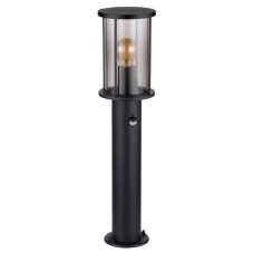 GLOBO 31362S GRACEY vonkajšie stojanové svietidlo/stĺpik so senzorom V600mm 1xE27 IP54 matná čierna, dymová