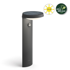 Philips 8719514476974 Tyla solární exteriérový sloupek LED se senzorem 1,2W 255lm/55lm 4000K antracit