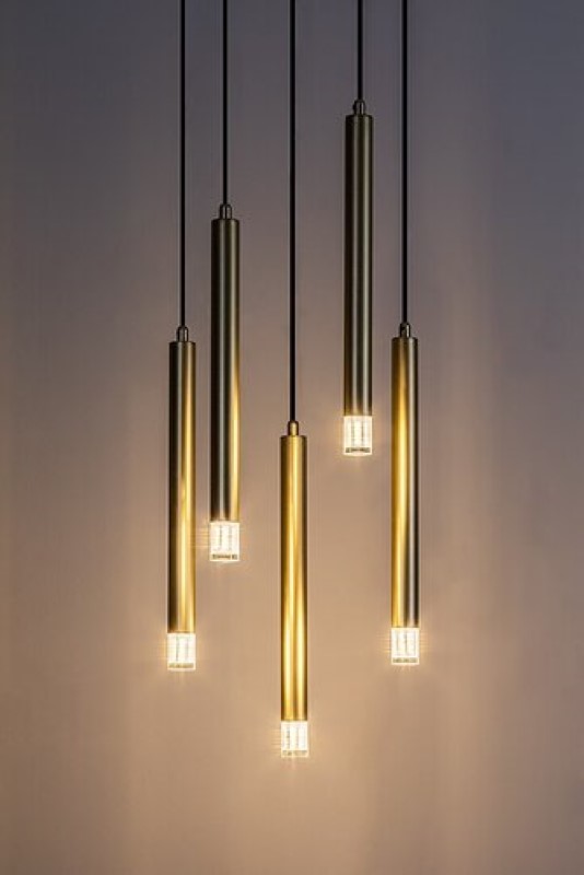 RABALUX 72361 Ramira závesné svietidlo D360mm 5xG9 zlatá, priehľadná