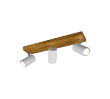 TRIO 812400331 MARLEY bodové svítidlo 3xGU10 bílá matná, dřevo