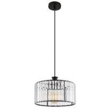 GLOBO 15742H JORDANA závesné svietidlo D310mm 1xE27 čierna, priehľadná