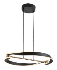 RABALUX 72149 Adalind závesné svietidlo D600mm LED 40W/4800/2200lm 3000K čierna, zlatá, biela
