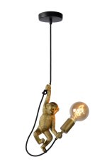 LUCIDE 10402/01/30 EXTRAVAGANZA CHIMP Závesné svietidlo E27 1x60W čierna, zlatá