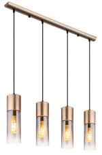 GLOBO 21000-4HCA ANNIKA závesné svietidlo 4xE27 kávová, dymová