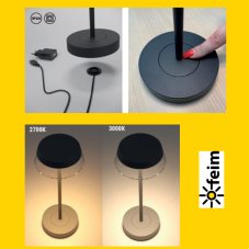 REDO 90311 ILUNA exeriérová stolní lampa SMD LED 2,5W 145lm-150lm 2700K-3000K IP65 červená