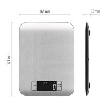 Kuchynská váha EMOS EV012, digitálna, 5 kg, strieborná