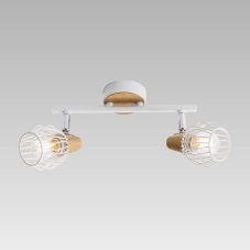 PREZENT 27504 TAMETA stropní svítidlo 260 mm 2xE14 / 40W, bílá, světlé dřevo