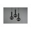 TRIO 310390332 CLAYTON závesné svietidlo 3xE27 D450mm čierna matná, dymová