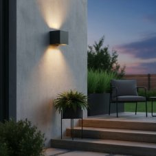 Ideal lux 313429 OUTDOOR ATOM vonkajšie nástenné svietidlo LED 12W 1050/670lm 3000K IP54 antracitová