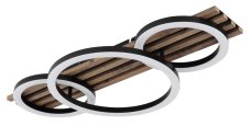 GLOBO 67353D3 TISHA stropní svítidlo D300mm LED 24W 2450/1200lm 3000K černá, dřevo