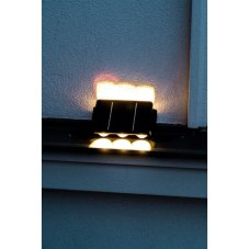Immax 08491L IMMAX WALL-5 vnější solární nástěnné svítidlo LED 169x112x64mm 2W 3000-3500K, světelný senzor, IP54, černá