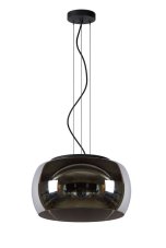 LUCIDE 45401/40/65 OLIVIA závesné svietidlo D400mm 3xE27 dymová, čierna