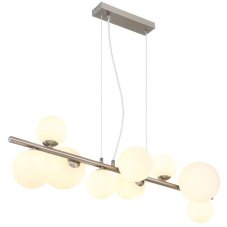 GLOBO 56140-9H RIHA závěsné svítidlo 9xG9 matný nikl, bílá