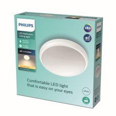 Philips Doris LED CL257 Stropné svítidlo do koupelny kruhové 6W/600lm 220mm 2700K IP44 bílá