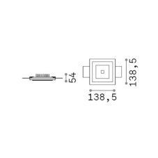 Ideal lux 331225 ZEPHYR zápustné svítidlo 138,5x138,5mm LED 12W 1200/670lm 3000K bílá