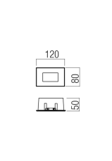LED zapuštěné svítidlo do zdi 92 lm 4000K IP65 bílá REDO XFADE Step Light FA02NW