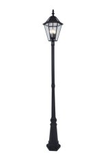 LUTEC 6951301189 LONDON solární svítidlo / zahradní sloupek 3xE12 6W IP44 černá matná