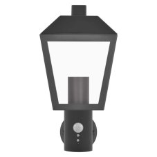 Emos ZGB040P ADENIA venkovní nástěnné svítidlo E27 198 × 150 × 298 mm  IP44 se senzorem černá