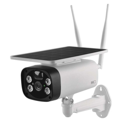 Emos H4056 GoSmart Vonkajšia solárna batériová kamera EYE, biela, IP55, Wi-Fi