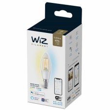 Philips WiZ Tunable white 8718699787196 LED žárovka svíčka filament E14 4,9W/470lm B35 2700-6500K