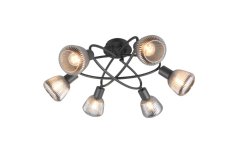 TRIO 662800632 TARIFA stropní svítidlo D590mm 6xE14 černá matná