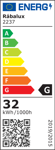 RABALUX 2237 Pallas stropní svítidlo D400mm LED 32W/2030lm 3xE14 4000K chromová, bílá