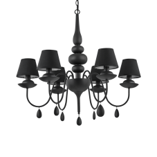 Závesné svietidlo/Luster Ideal lux 111872 BLANCHE SP6 NERO 6xE14 40W čierna