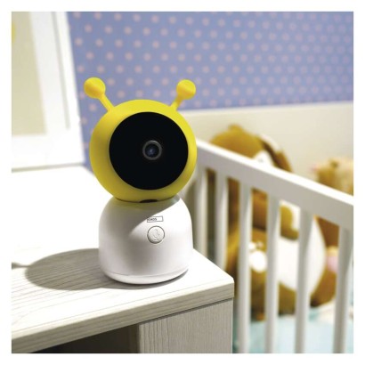 Emos H4052 GoSmart Otočná detská opatrovateľka GUARD s monitorom, biela a žltá Wi-Fi