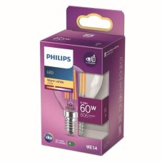 Philips 8718699762292 LED classic žárovka 6,5W/60W 806lm E14 2700K 220-240V P45 kapka filament