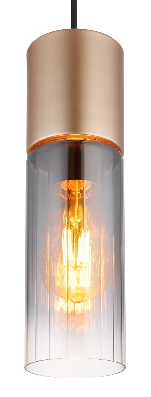 GLOBO 21000HCA ANNIKA závesné svietidlo D100mm 1xE27 kávová, dymová