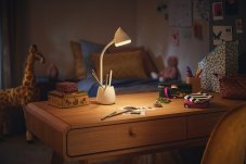 Philips 8719514443778 Hat stolní dotyková lampička se stojanem na mobil LED 4W/80lm 3000-5700K bílá stmívatelná