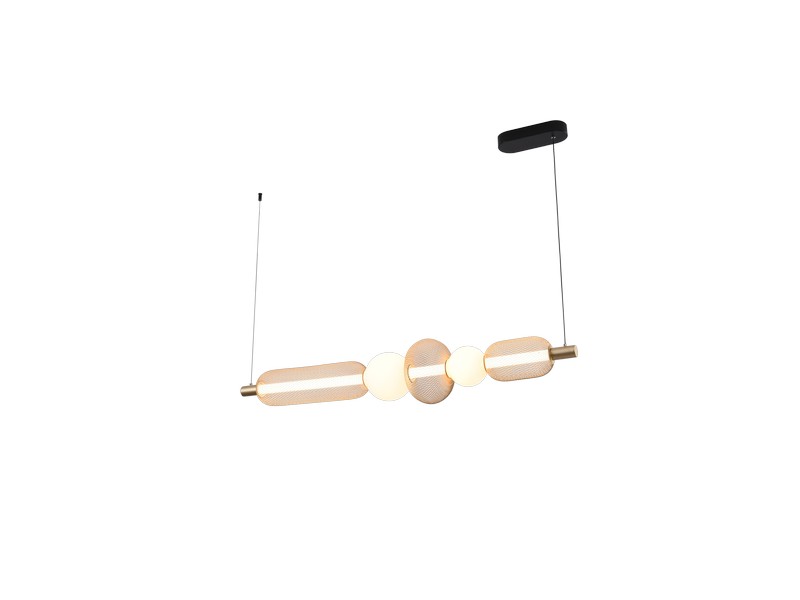 LED závesné svietidlo 3200 lm 3000-5700K zlaté Zuma Line SAAR MD2596-5B-3BGT