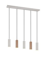 TRIO 367700565 SOKA závesné svietidlo D55mm 5xGU10 svetlošedá, kávová