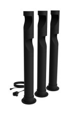 Zahradní sloupkové svítidlo LED 2700K čierna IP44 PHILIPS GardenLink Low Volt Desi Kit 8720169387010 adaptér, balení 3 ks, kabel