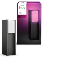 Záhradné stĺpikové svietidlo 1x E27 2000–6500K antracitová IP44 Philips HUE White and Color Ambiance Turaco 8721103118455